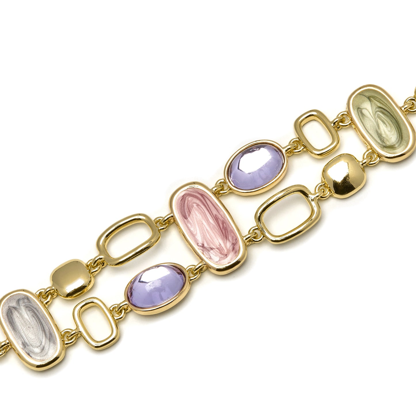 Pulsera con Lacado Multicolor acabado oro 18k - Laido