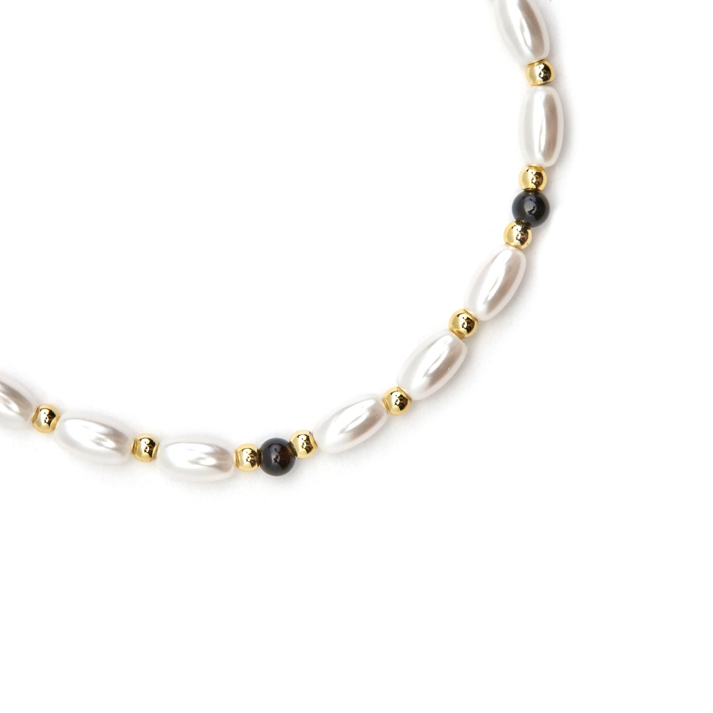 Pulsera con Perla Blanca acabado oro 18k - Zizi