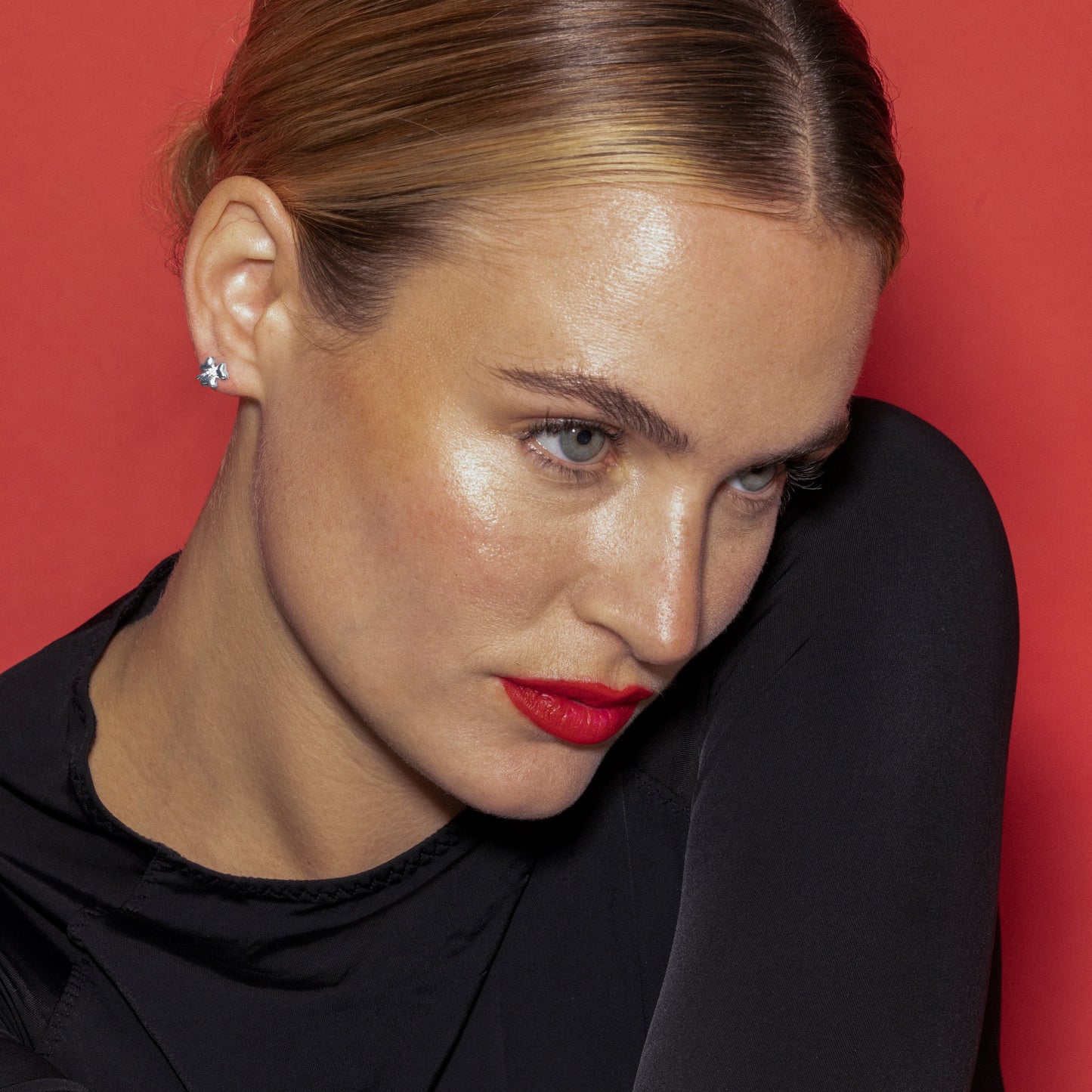 Pendientes con Circonita Brillante acabado plata - Furne