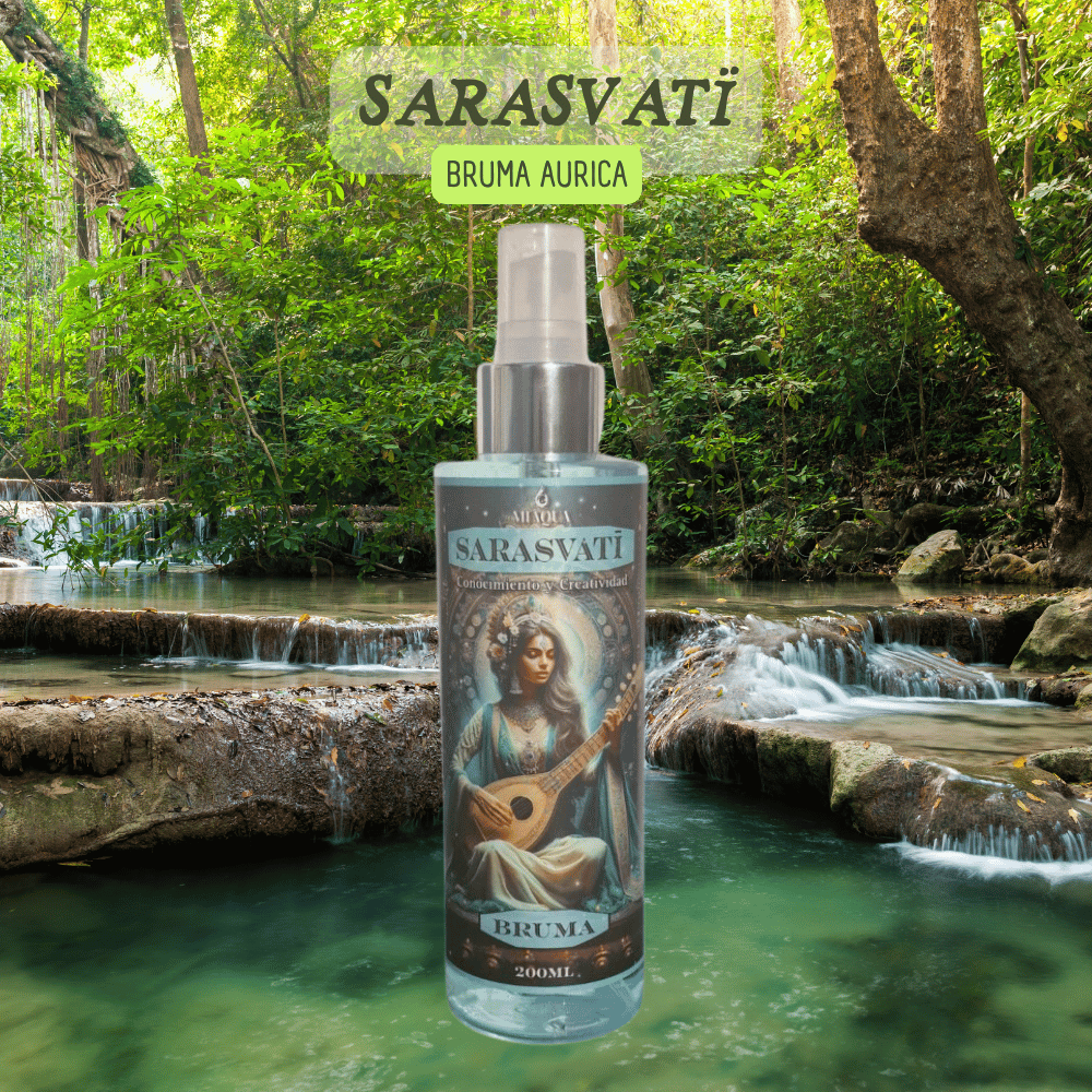 Bruma Áurica Sarasvati 100ml - Conocimiento y Creatividad | Magicka Shop SKU BRUMA-SARASVATI-100