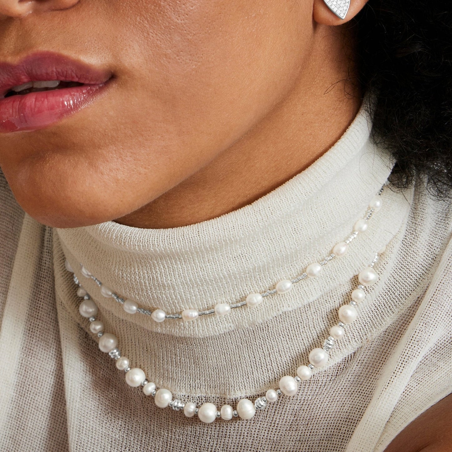 Collar acabado plata