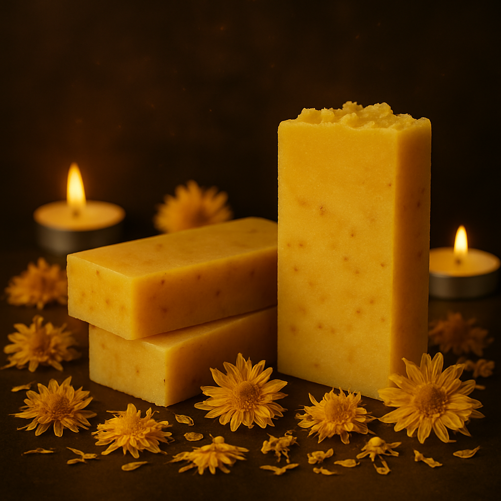 Jabón artesanal de árnica mexicana antiinflamatorio SKU JAB-0014