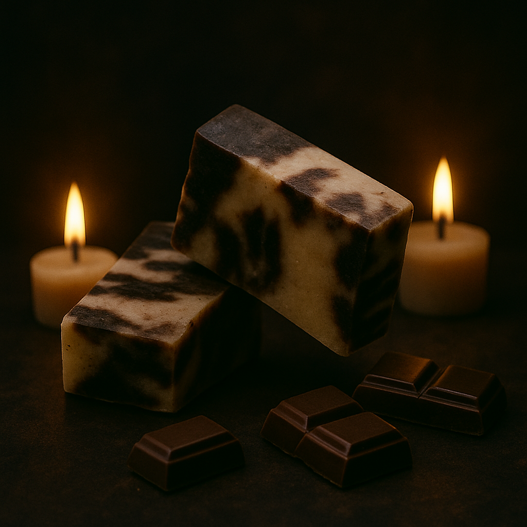 Jabón artesanal de chocolate nutritivo y antioxidante SKU JAB-0026