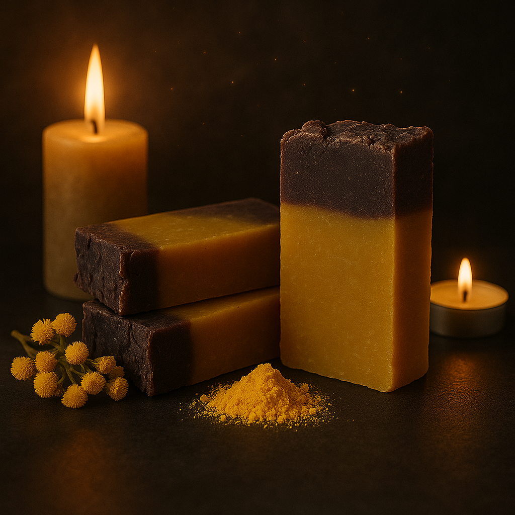 Jabón artesanal de azufre anti-acné y purificante SKU JAB-0010