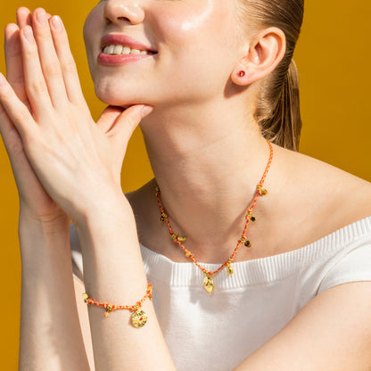 Pulsera con Cristal Azul Oscuro acabado oro 18k - Liskel