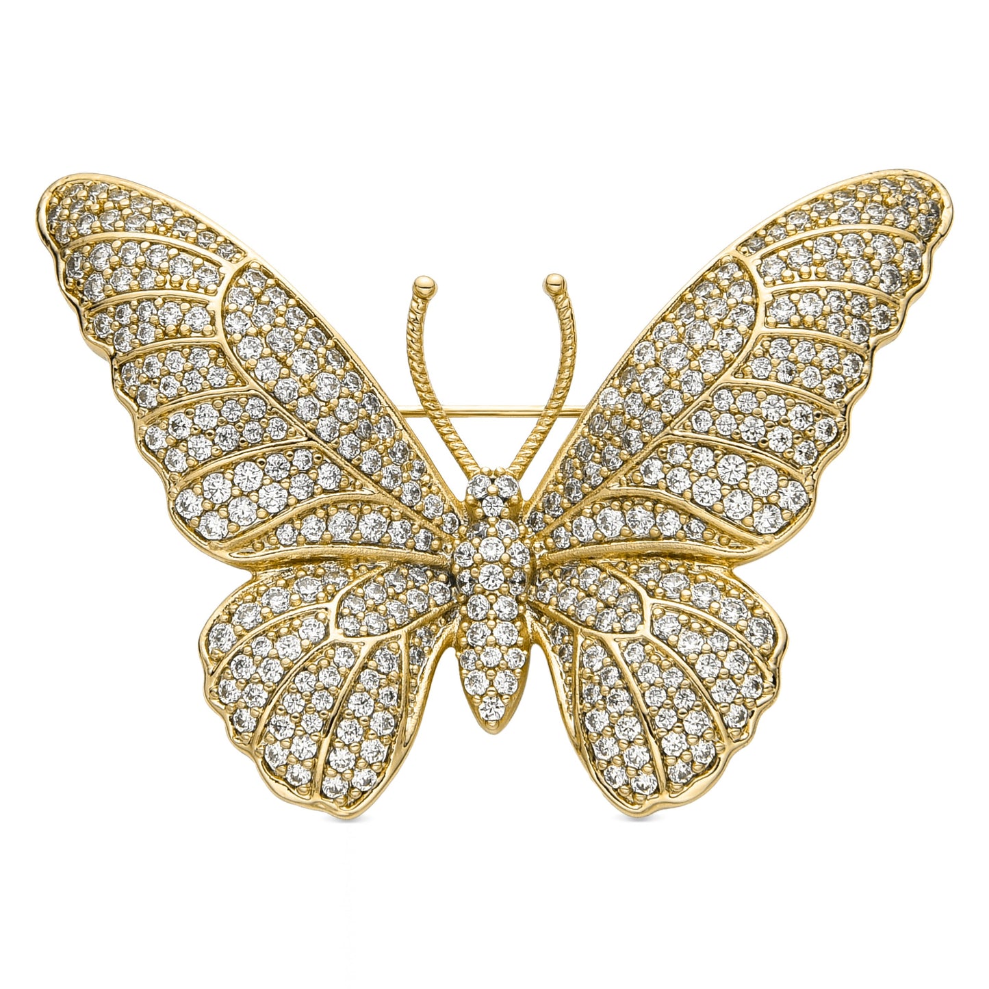 Broche con Circonita Brillante acabado oro 18k - Binde