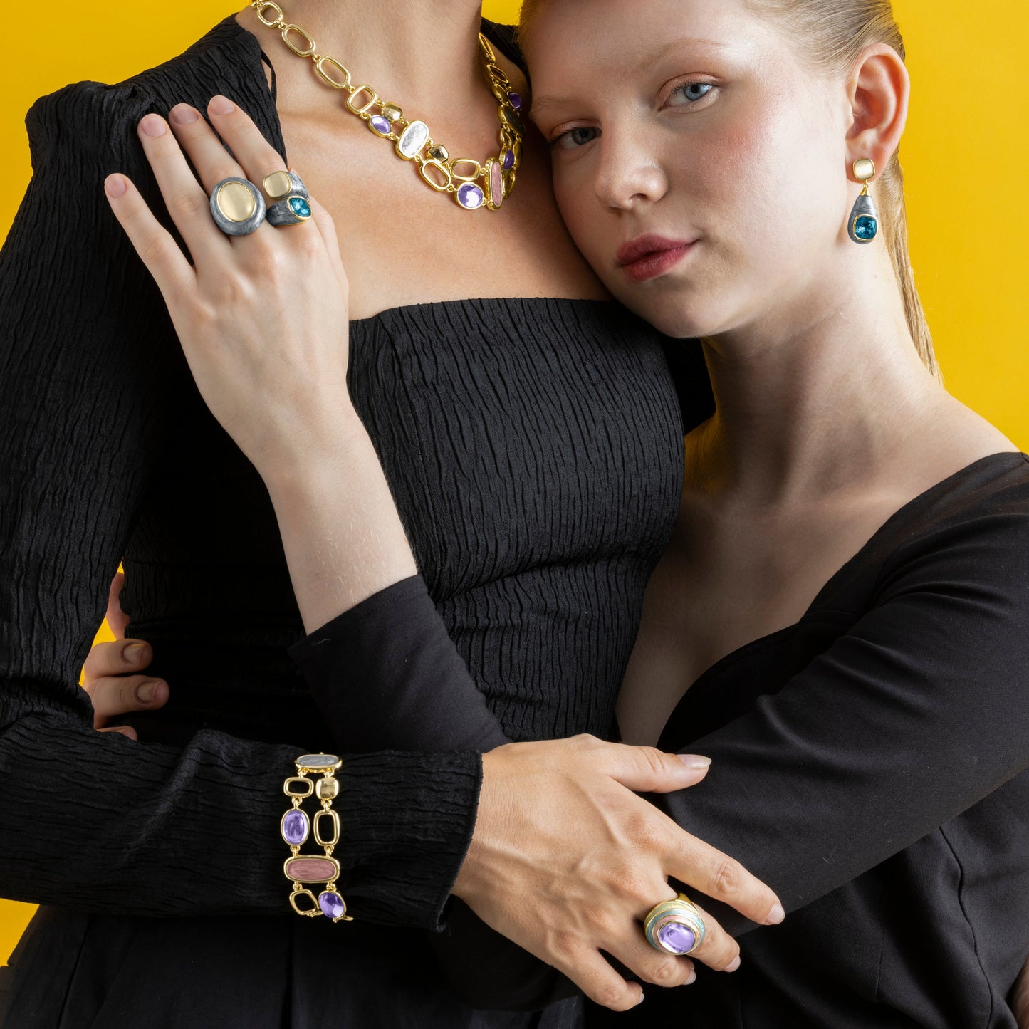 Pulsera con Lacado Multicolor acabado oro 18k - Laido