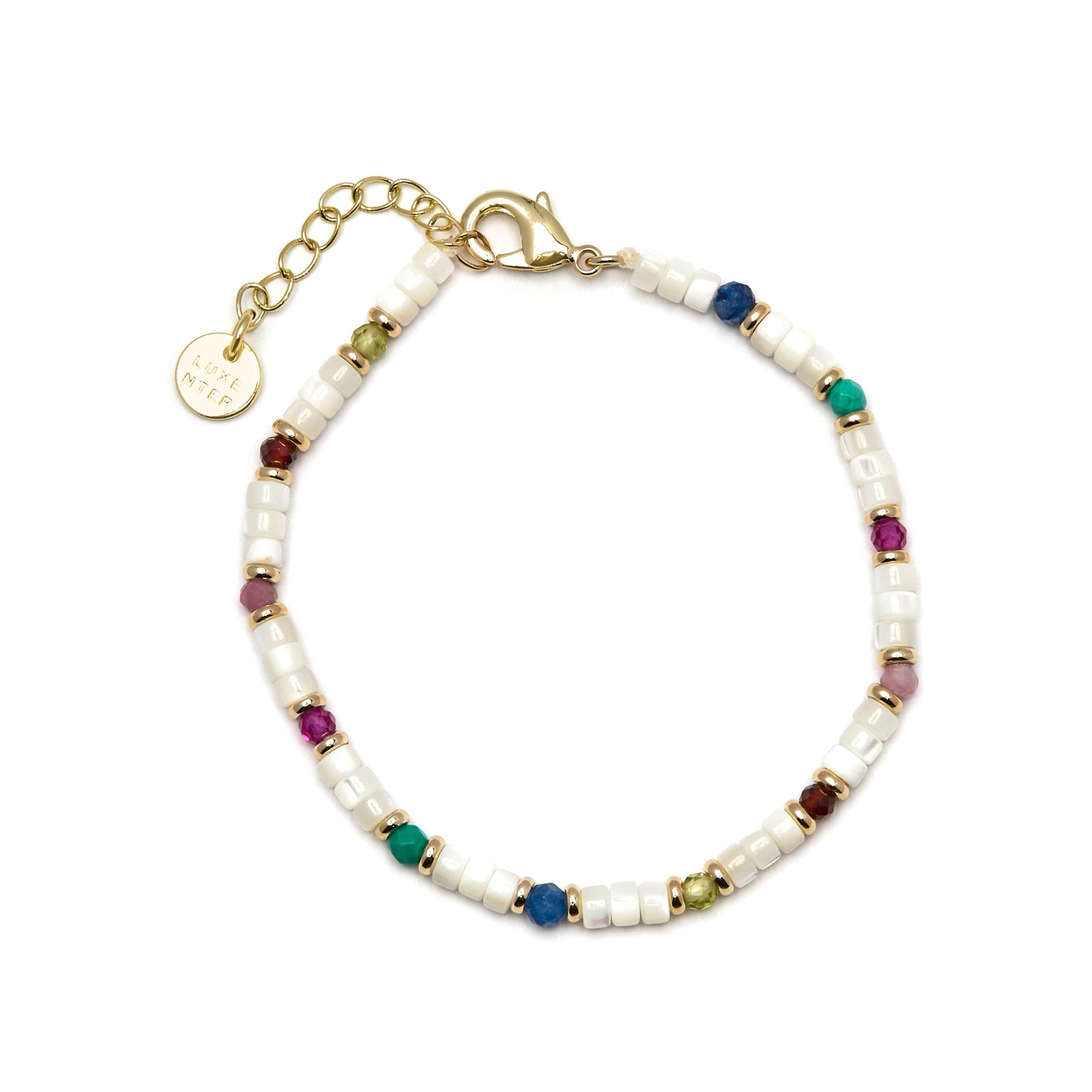 Pulsera con Madreperla Blanca acabado oro 18k - Xolau