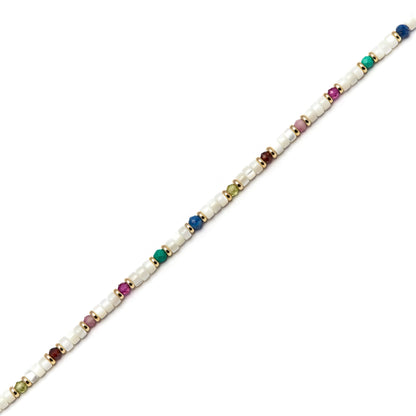 Pulsera con Madreperla Blanca acabado oro 18k - Xolau