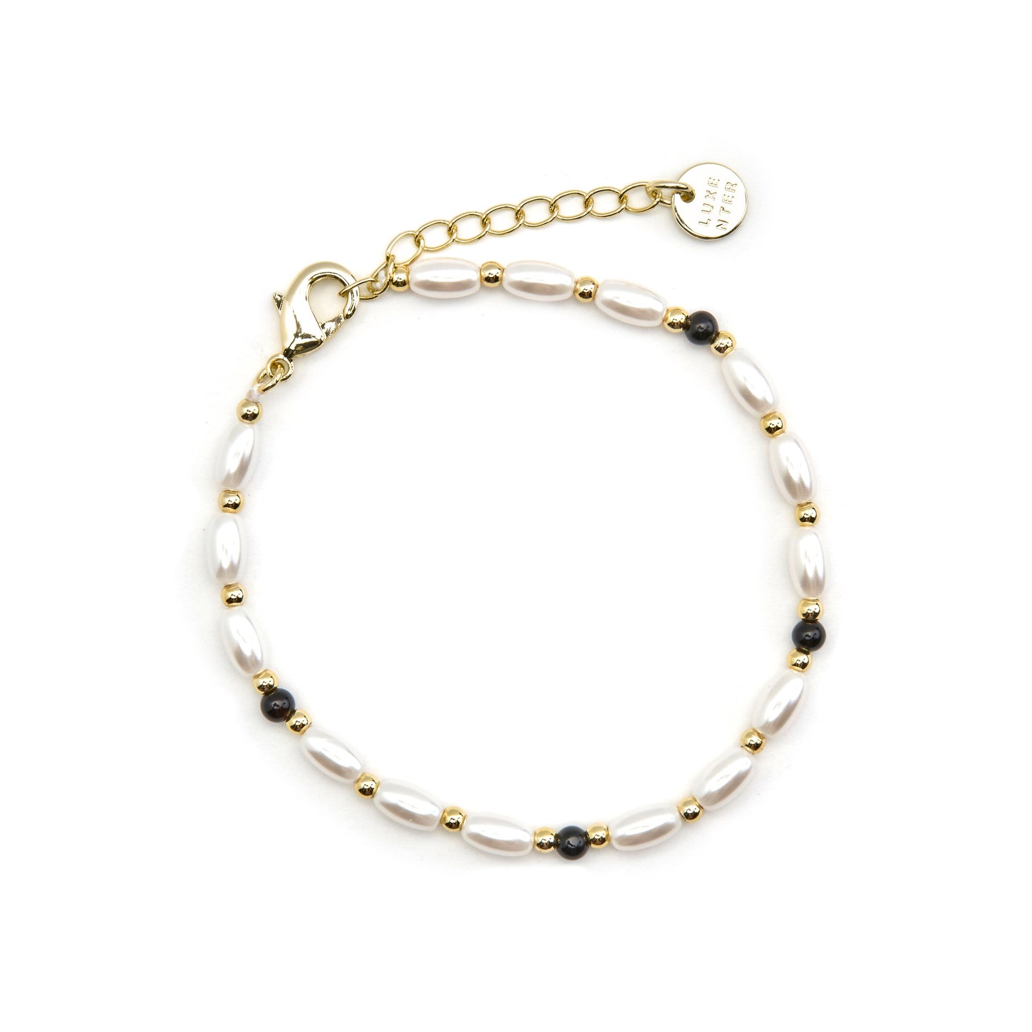 Pulsera con Perla Blanca acabado oro 18k - Zizi