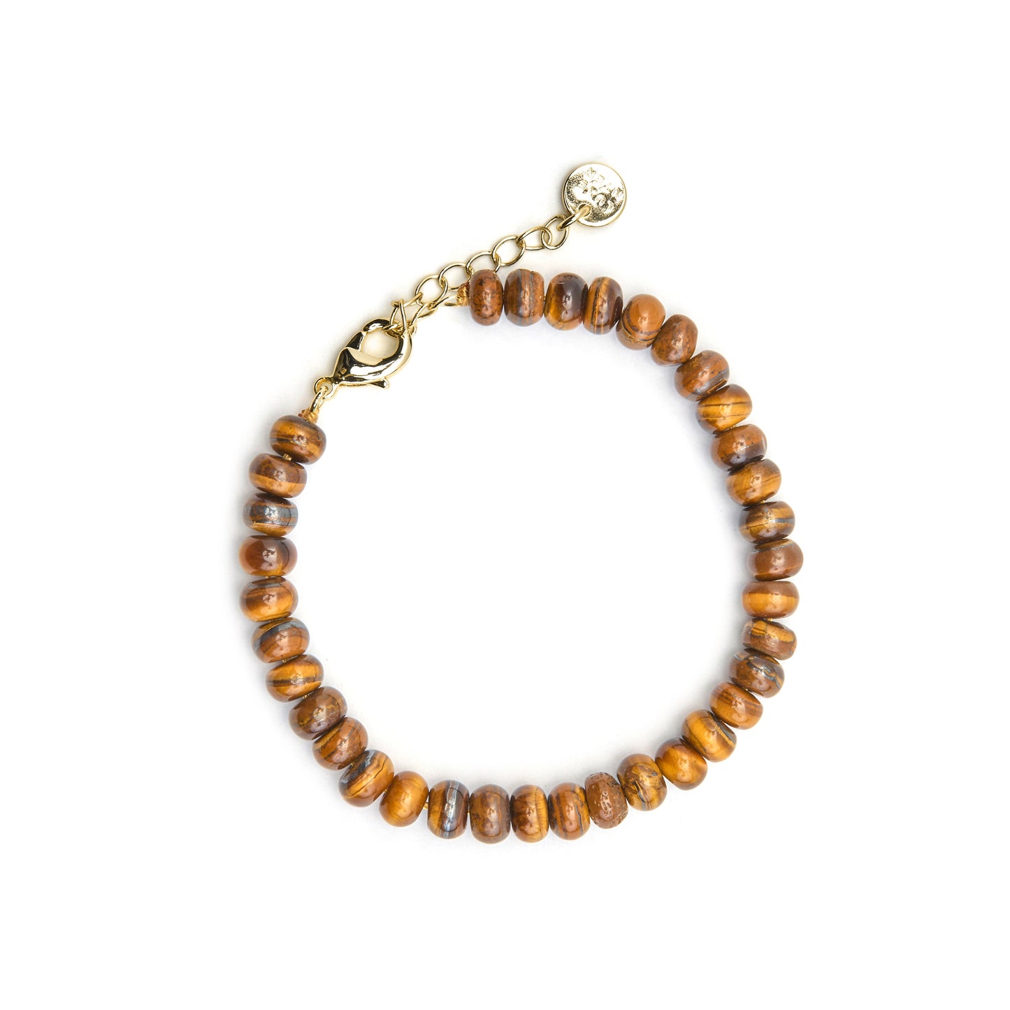 Pulsera con Ojo de Tigre acabado oro 18k - Lessy