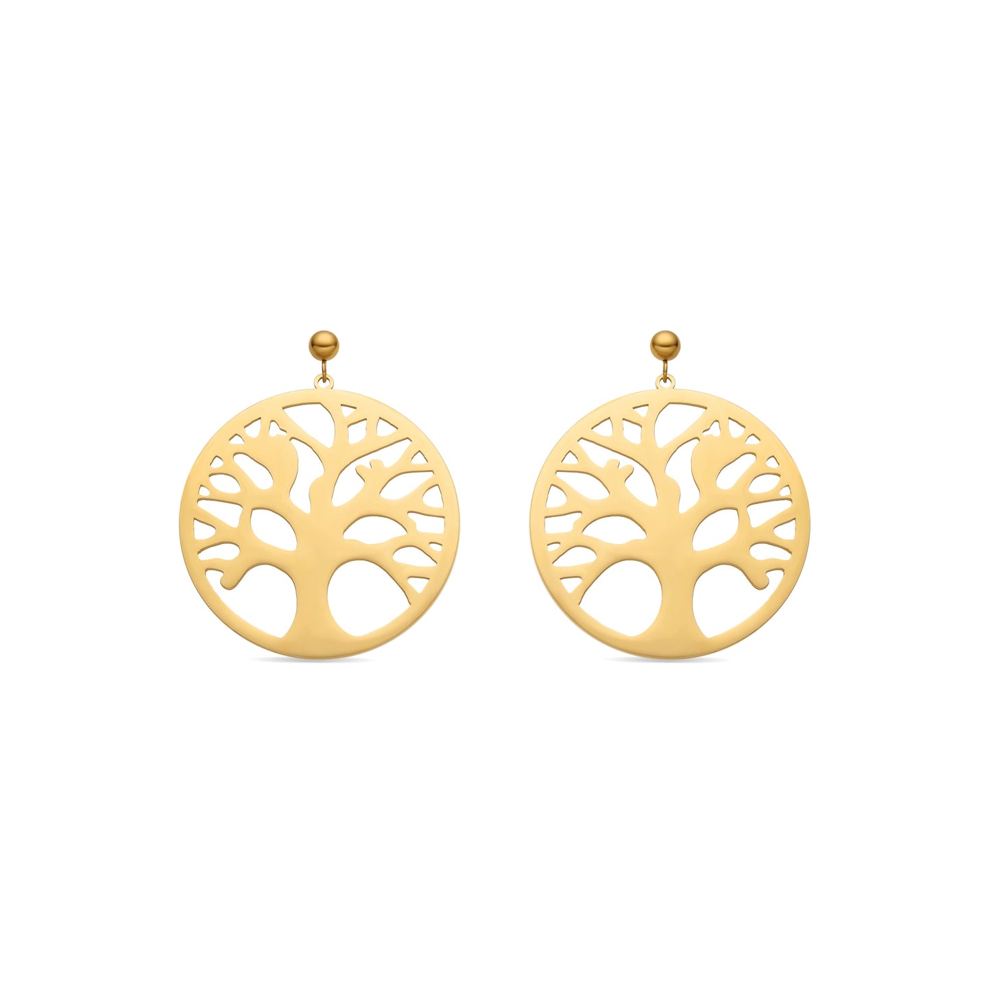 Pendientes acabado oro 18k - Konssa