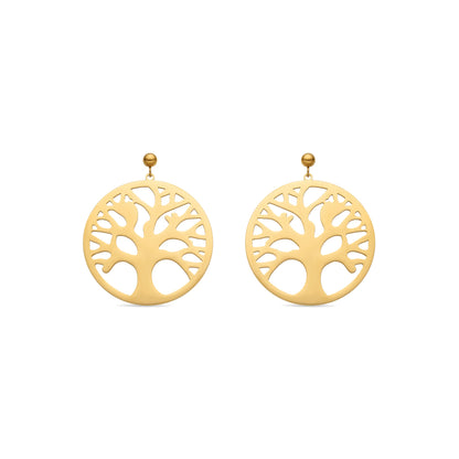 Pendientes acabado oro 18k - Konssa
