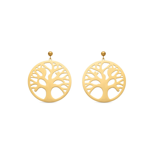 Pendientes acabado oro 18k - Konssa