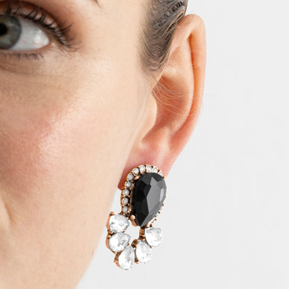 Pendientes con Cristal Multicolor acabado oro 18k - Likore