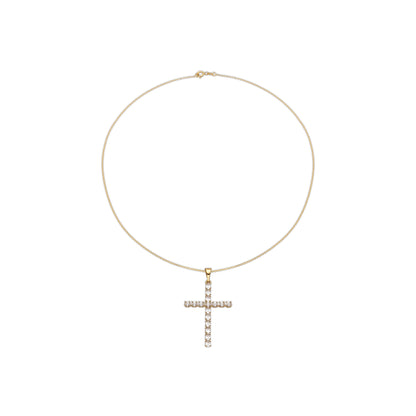 Collar con Circonita Brillante acabado oro 18k - Buteo