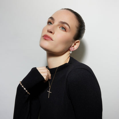 Collar con Circonita Brillante acabado oro 18k - Buteo