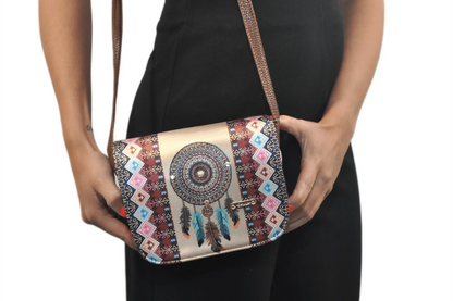 Bolso bandolera pequeño de mujer Julie Shoulder Atrapasueños Indigo | CHULA Tulum