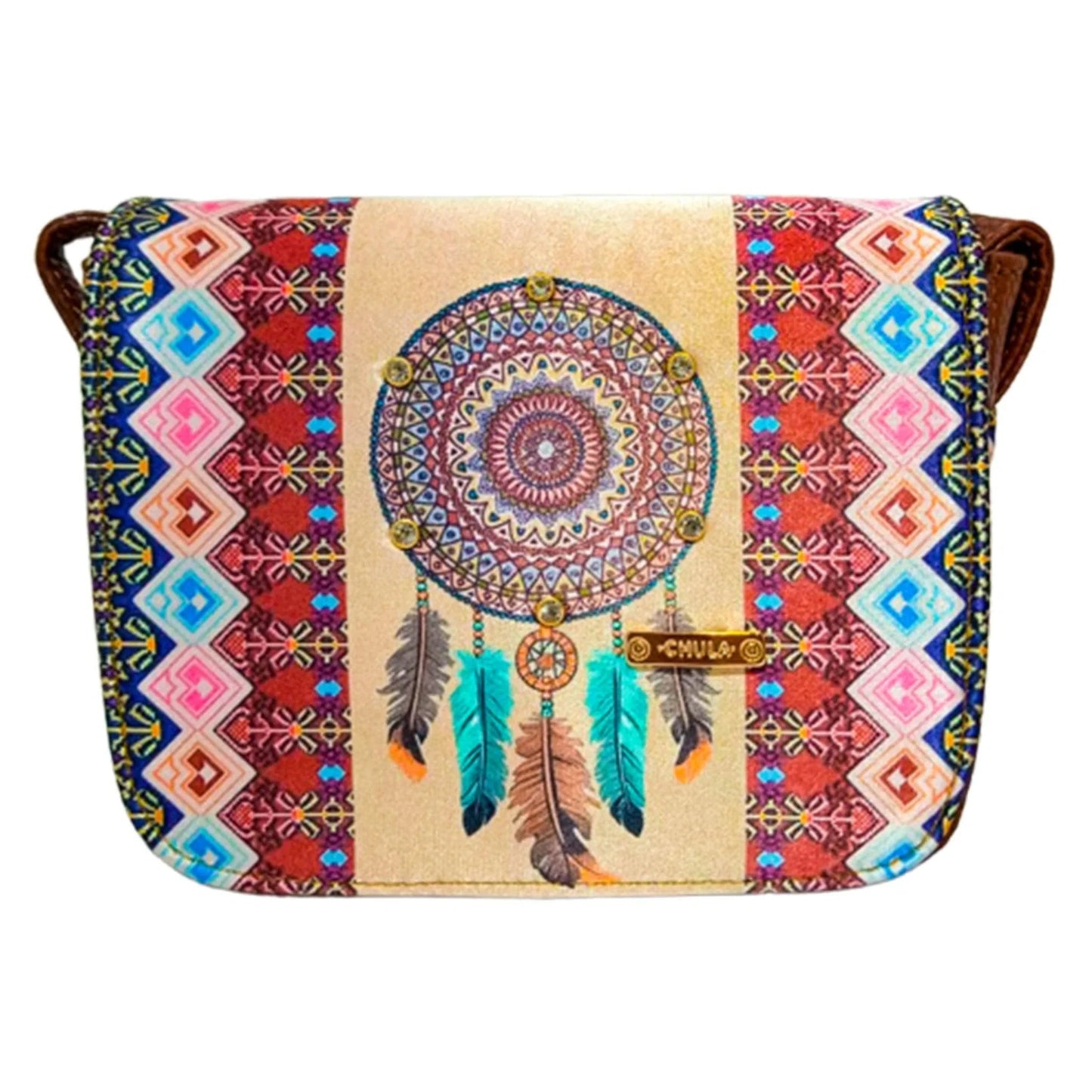 Bolso bandolera pequeño de mujer Julie Shoulder Atrapasueños Indigo | CHULA Tulum