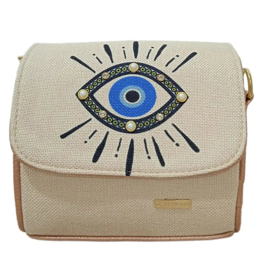 Bolso Bandolera Pequeño Mini Baúl Ojo Turco | CHULA Tulum