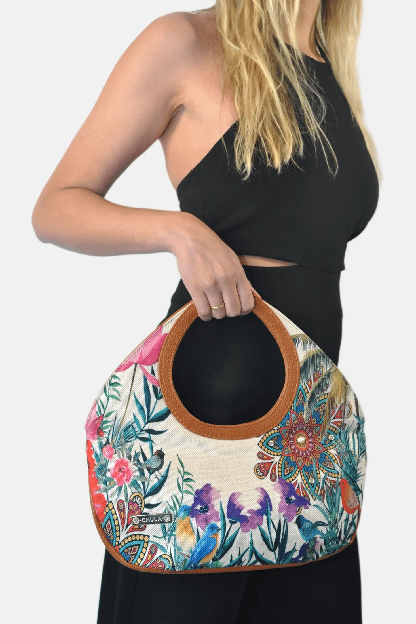 Bolso de mano mediano Mini Nicole Flores de Verano | CHULA Tulum