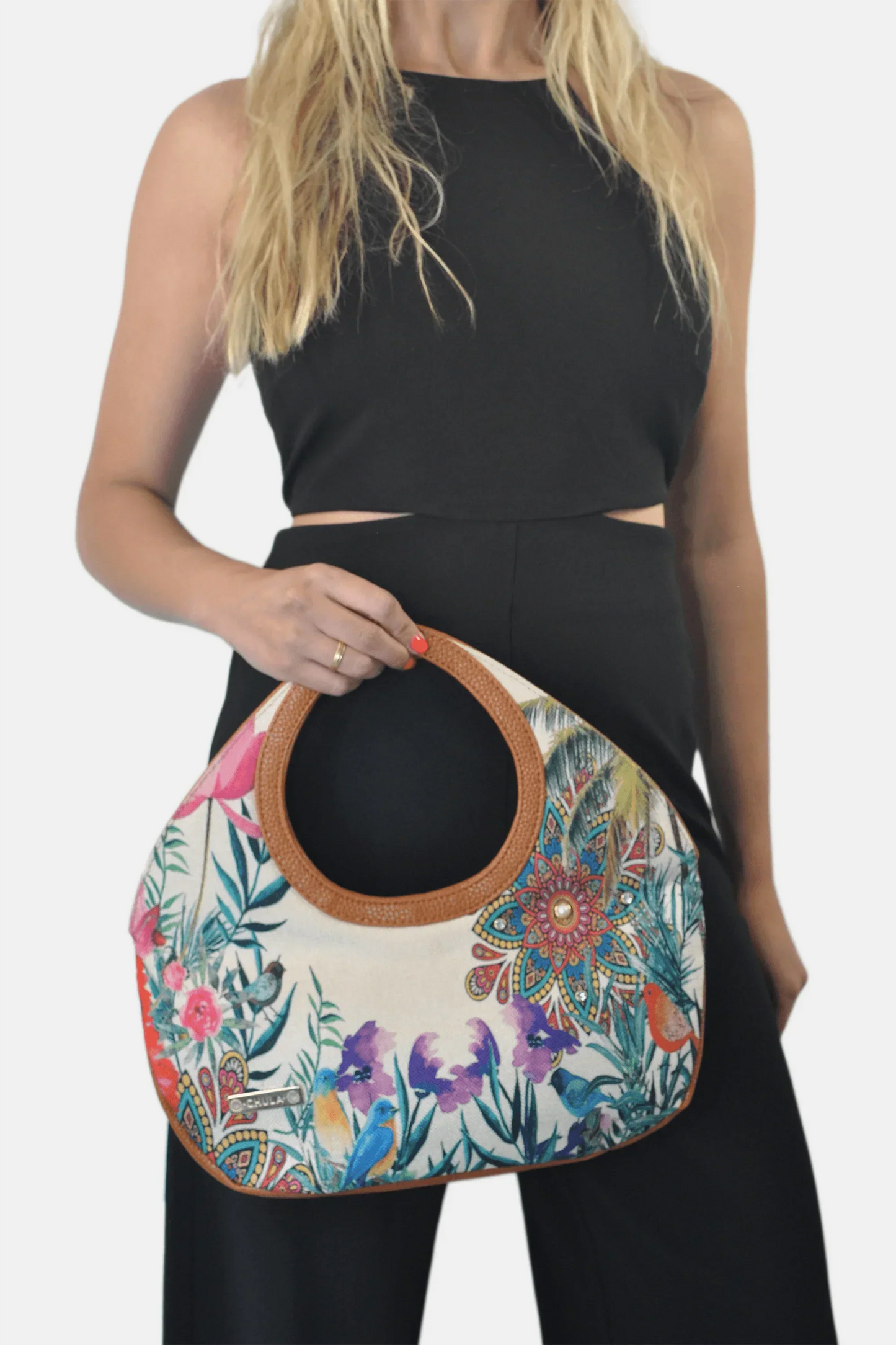 Bolso de mano mediano Mini Nicole Flores de Verano | CHULA Tulum