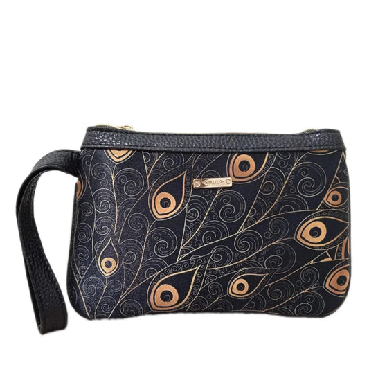 Bolso de mano pequeño Mini Clutch Peacock Golden | CHULA Tulum