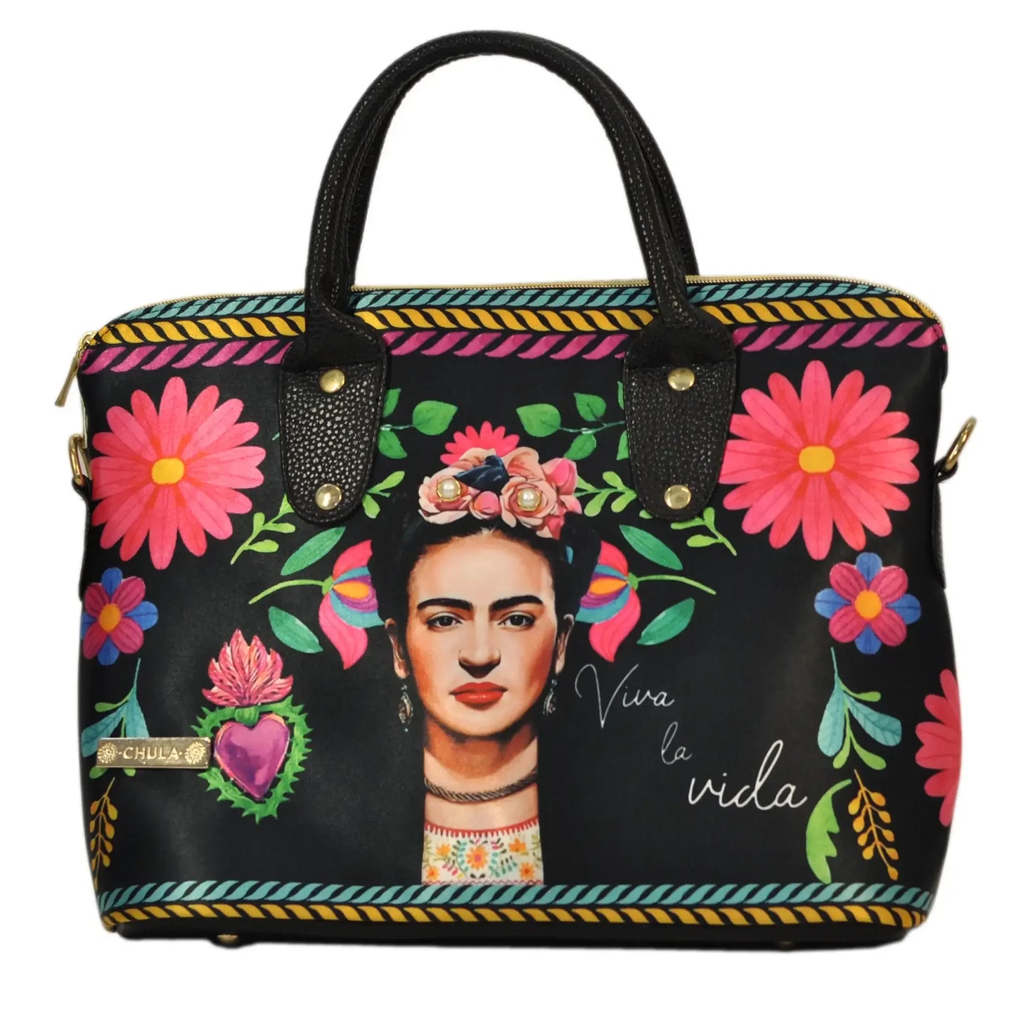 Bolso de mano y bandolera grande Lucia Frida Kahlo Rouse | CHULA Tulum