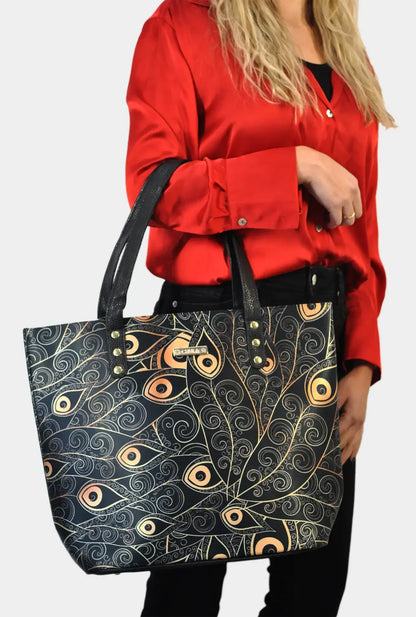 Bolso de hombro grande Nahomi Peacock Golden | CHULA Tulum