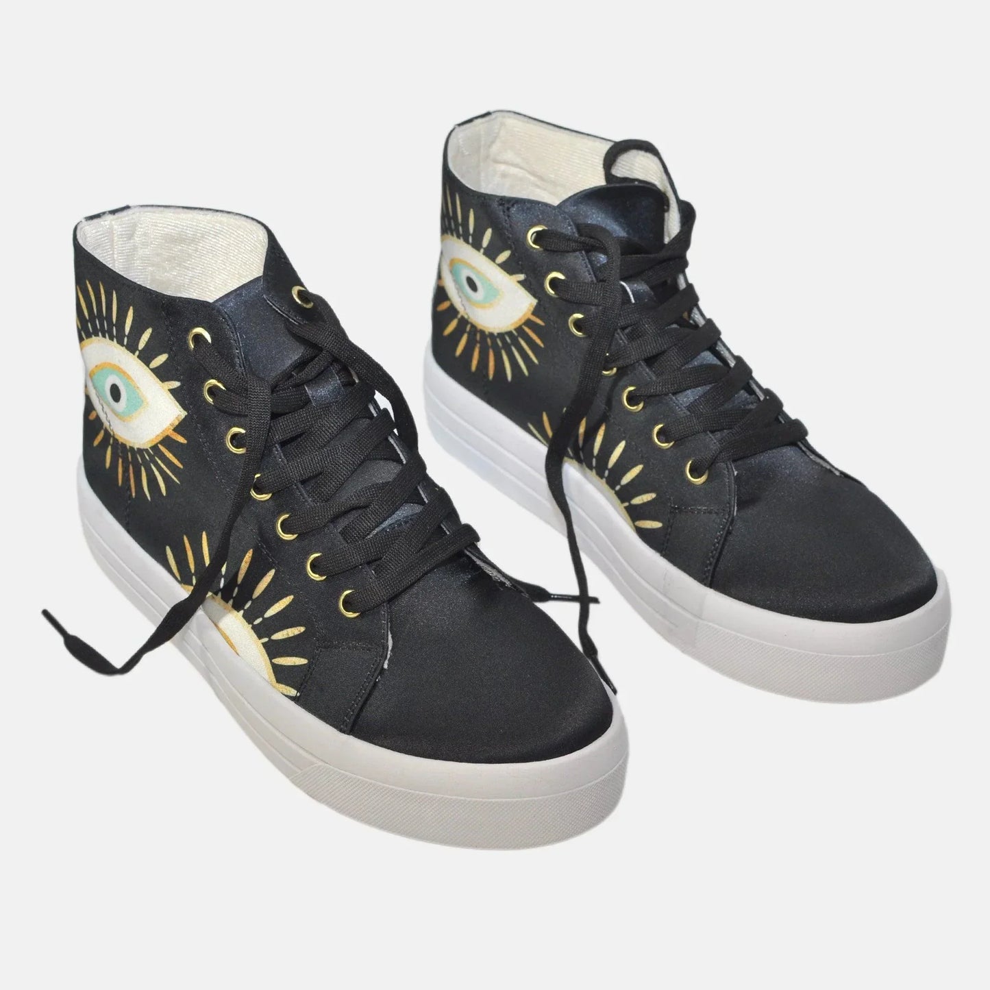 Botas Urbanas de Mujer Ojo Turco Dorado - Cuero Vegano | CHULA Tulum