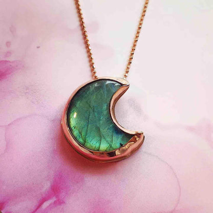 Colgante Luna de Labradorita