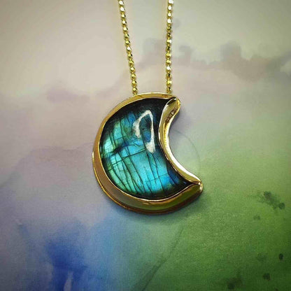 Colgante Luna de Labradorita