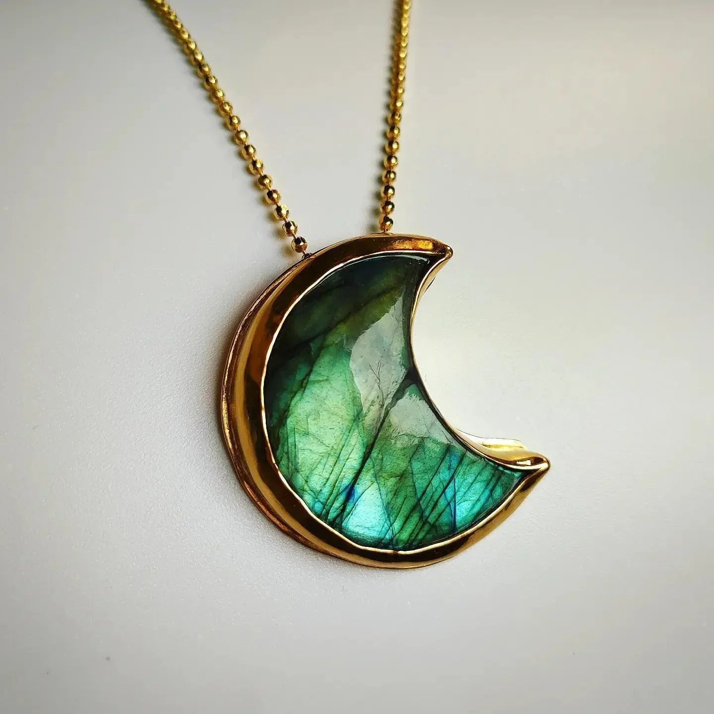 Colgante Luna de Labradorita