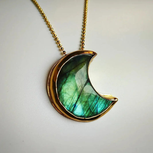 Colgante Luna de Labradorita