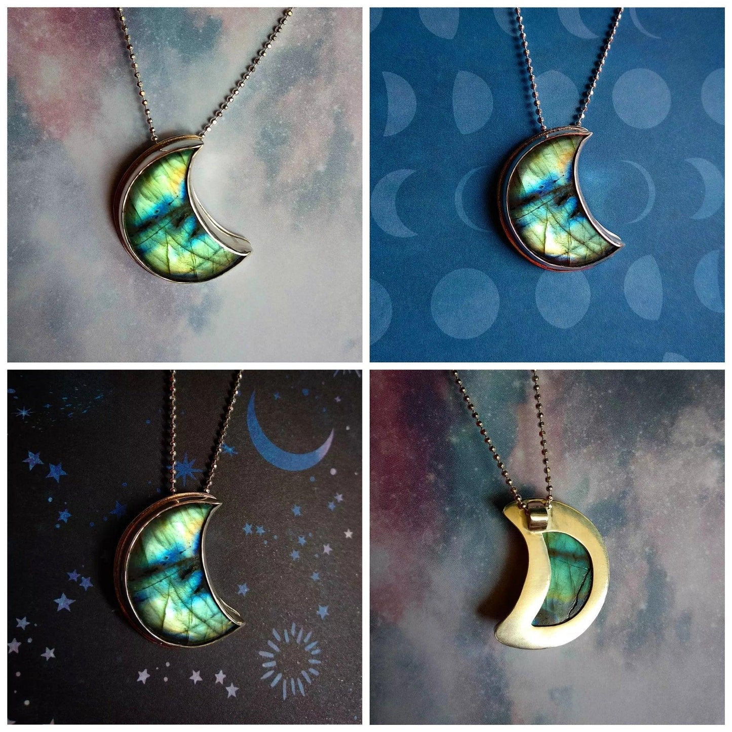 Colgante Luna de Labradorita