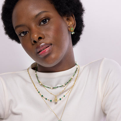 Collar acabado en oro amarillo 18k