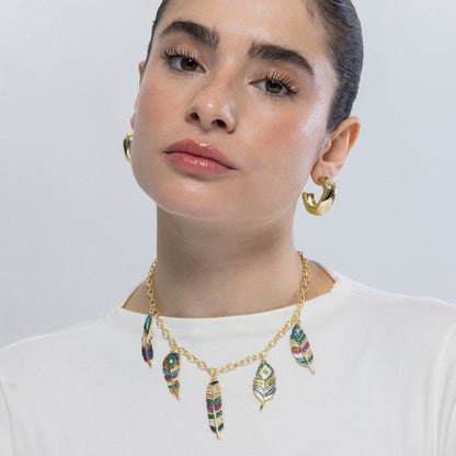 Collar acabado en oro amarilo 18k