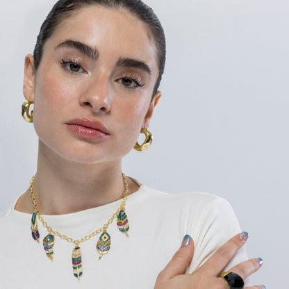 Collar acabado en oro amarilo 18k