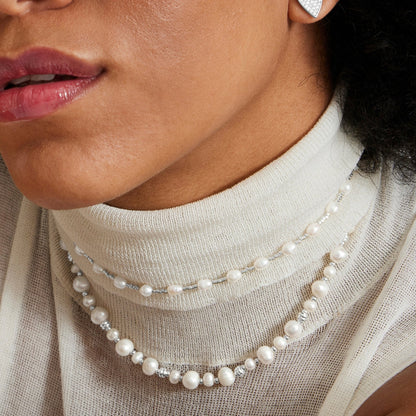 Collar acabado plata