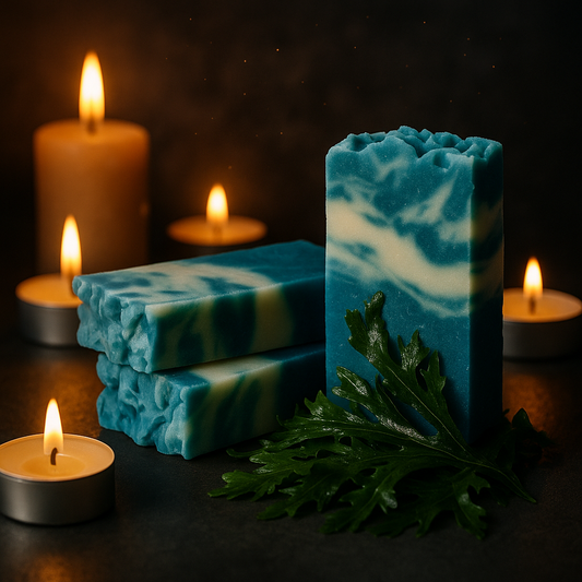 Jabón artesanal exfoliante algas marinas y piedra pómez SKU JAB-0024