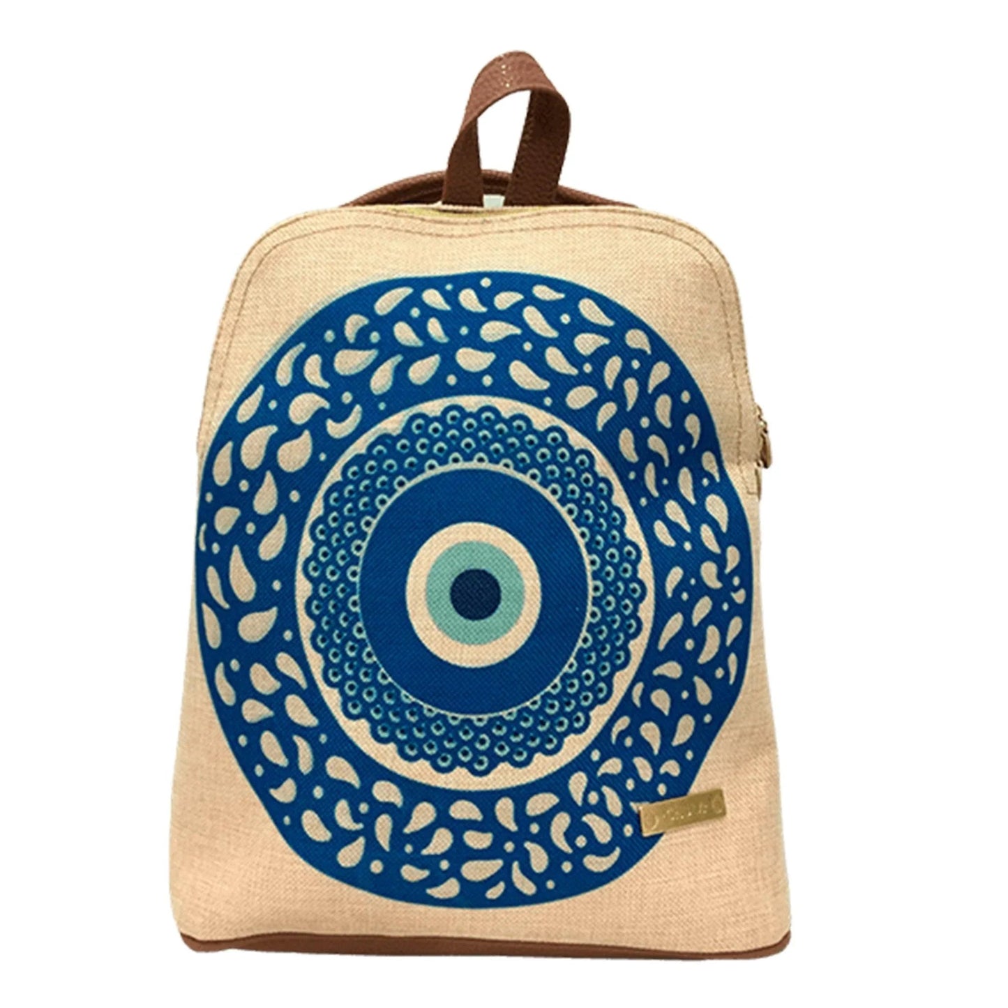Mochila de Mujer y Bolso de hombro grande BagPack Blue Turskish eye | CHULA Tulum