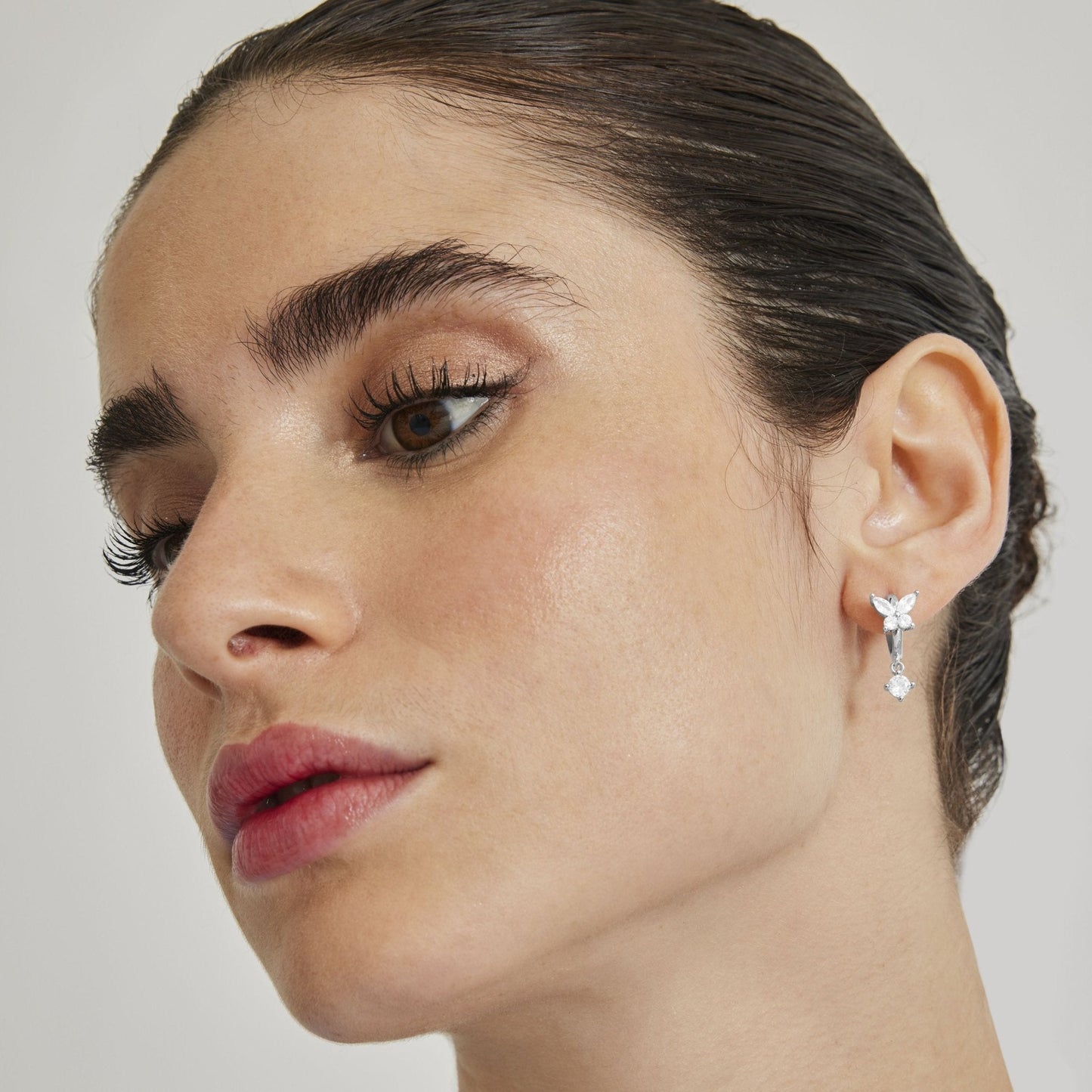 Pendientes acabado en rodio