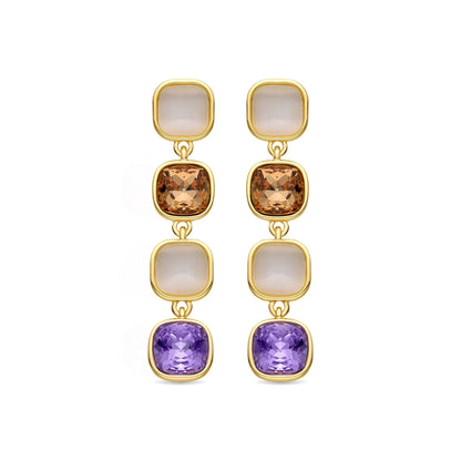 Pendientes acabados en oro amarillo 18K