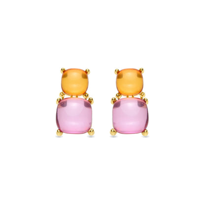 Pendientes acabados en oro amarillo 18k