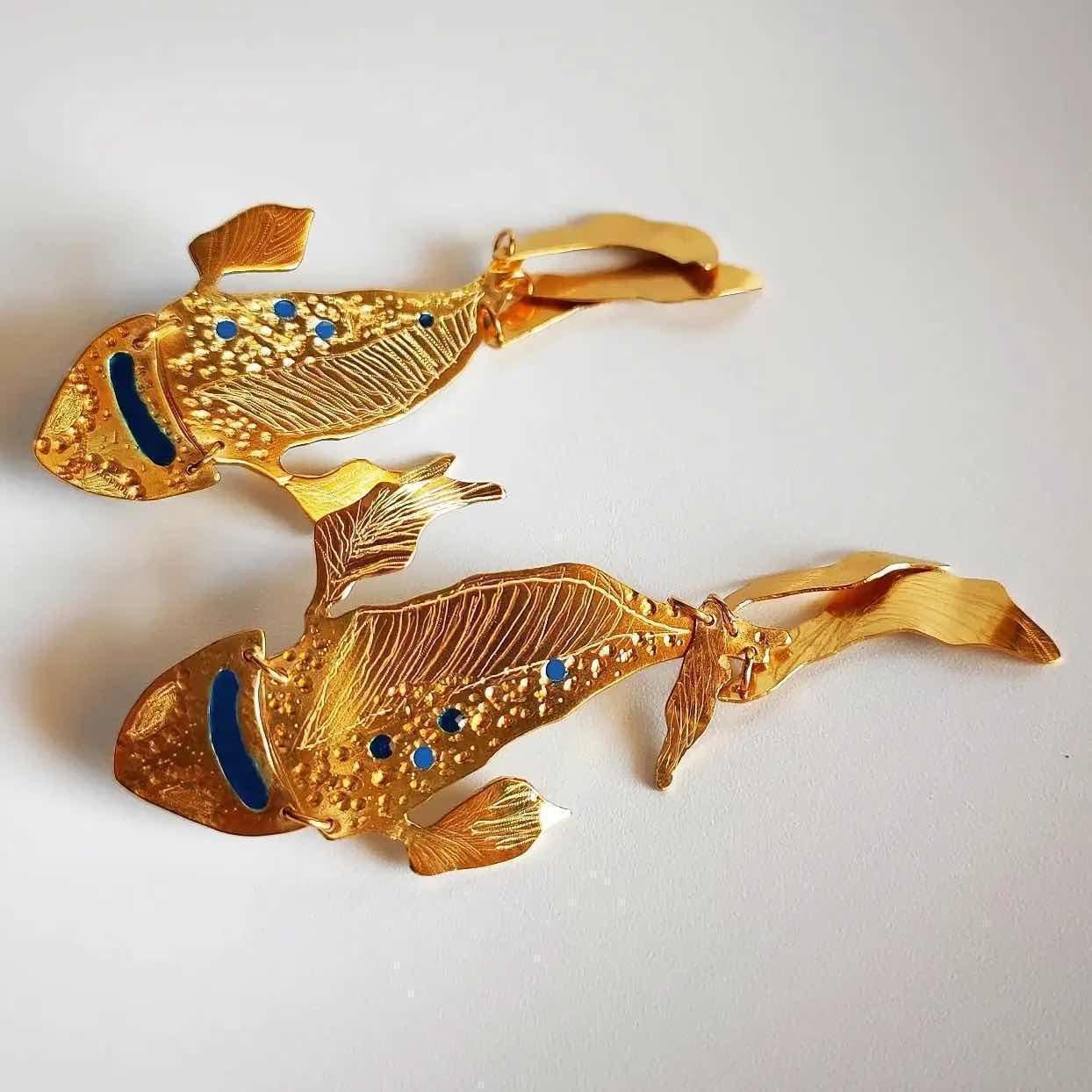 Pendientes Piscis Acuarela