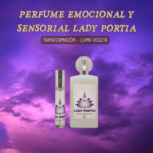 Perfume Lady Portia 50ml + Regalos - Transformación Llama Violeta | Magicka Shop SKU PERF-PORTIA-50