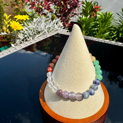 Pulsera elástica de 7 Chakras (bolas 6mm) - Equilibrio y Armonía | Magicka Shop SKU PULS-7CHAK-B6