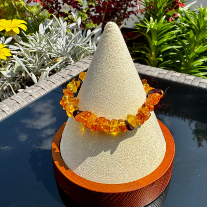 Pulsera elástica de chips de ámbar báltico - Bienestar y Protección | Magicka Shop SKU PULS-AMBAR-CH