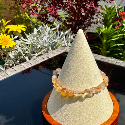 Pulsera elástica de chips irregulares de Citrino de Brasil - Abundancia y Alegría | Magicka Shop SKU PULS-CITRINO-CHIR