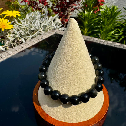 Pulsera elástica de Obsidiana Arcoíris (bolas 8mm) de México - Sanación Emocional | Magicka Shop SKU PULS-OBSIARC-B8